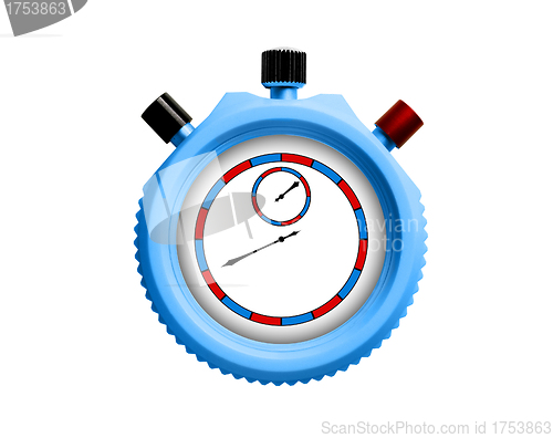 Image of Stopwatch on white background. Isolated 3D image