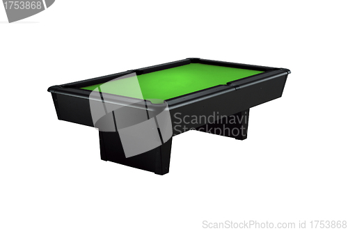 Image of billiard table isolaetd on a white background