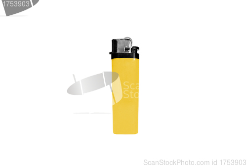 Image of yellow lighter isolated on white
