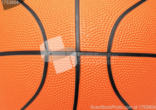 Image of close up photo of a basketball that can be used as a background
