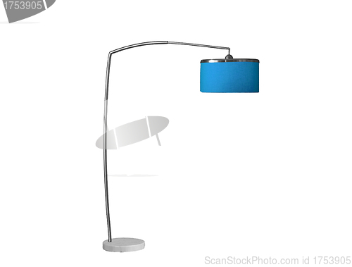 Image of desktop blue lamp; studio isolated