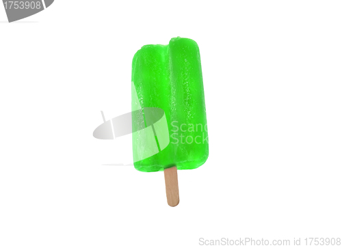 Image of mint ice cream isolated on white background
