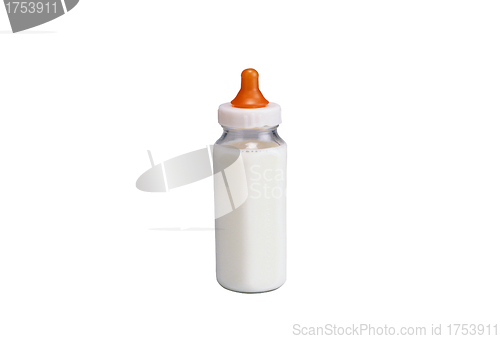 Image of baby bottle isolated on white background