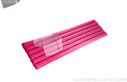 Image of Pink inflatable raft isolated on white background
