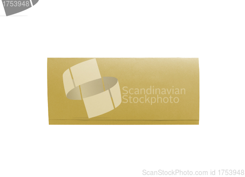 Image of yellow envelope isolated on white
