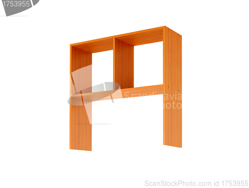 Image of Wooden bookstore isolated