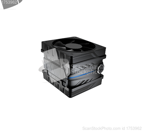 Image of CPU cooler isolated on a white background