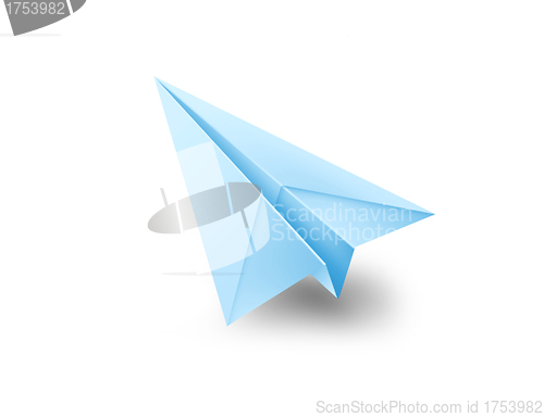 Image of blue origami plane