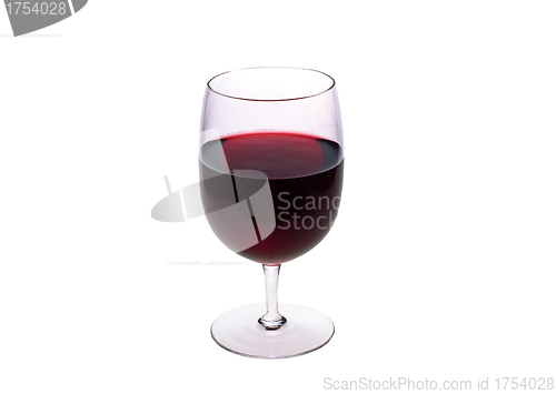 Image of Red wine glass isolated on white background