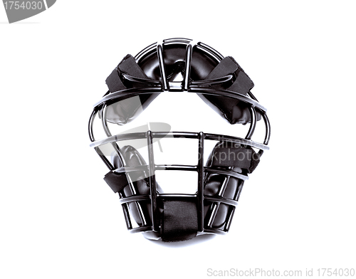 Image of football helmet with reflection on white background