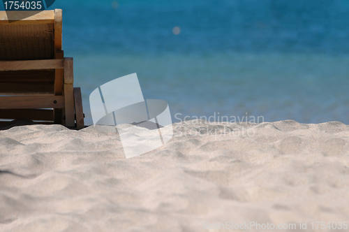 Image of Chair on luxury beach near the sea
