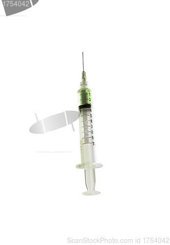 Image of Glass syringe isolated on white