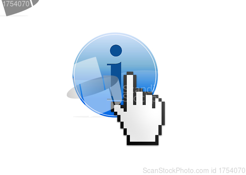 Image of information icon with cursor