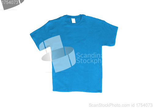 Image of Blue T-shirt isolated on white background