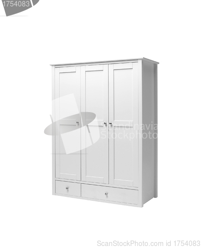 Image of Retro style white cabinet isolated on white