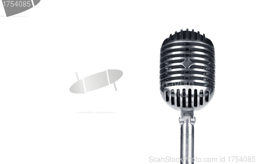Image of Retro microphone isolated on white