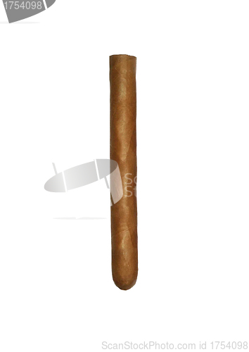 Image of isolated long elegant brown cigar