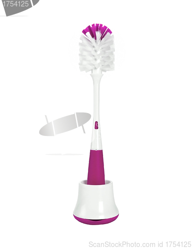Image of pink toilet brush with clipping path included