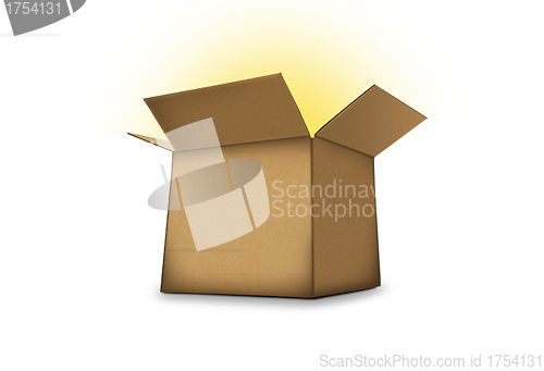 Image of box with light from inside