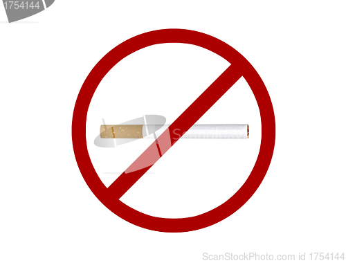 Image of No smoke sign in white background