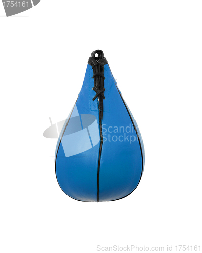 Image of green  Boxer pear on a white background