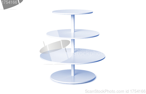 Image of blue twist table isolated on white