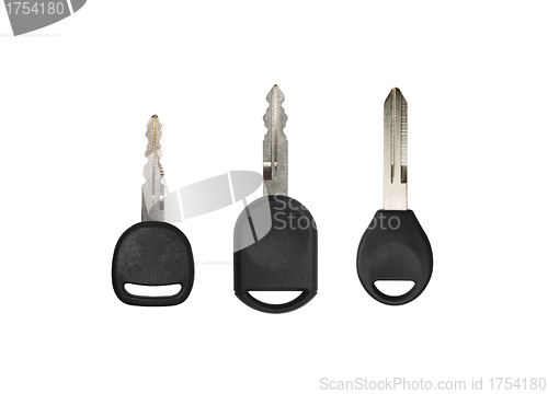 Image of Three keys on a white background