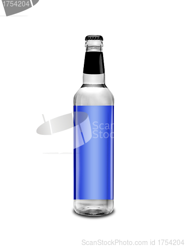 Image of Bottle of beer on white background.