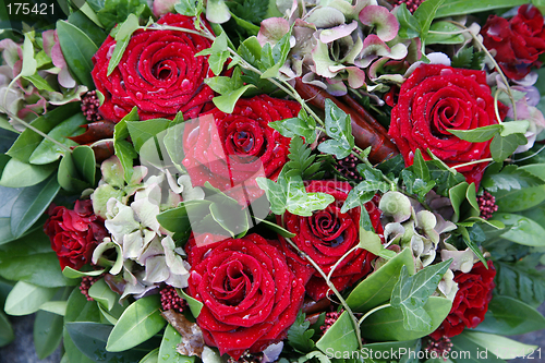 Image of Decoration with red roses