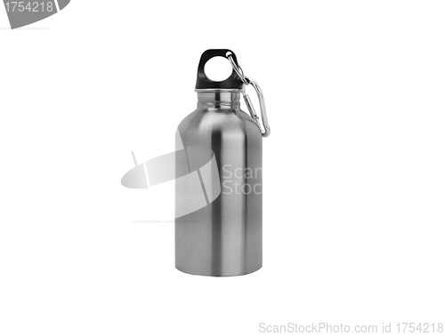 Image of Aluminium canteen isolated on white background. Path included