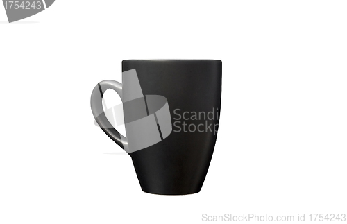 Image of Black mug empty blank isolated