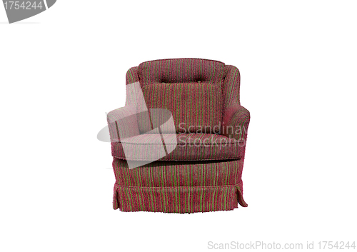 Image of Bright Armchair isolated on white with a drop shadow.