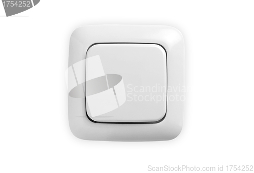 Image of White light switch isolated on white