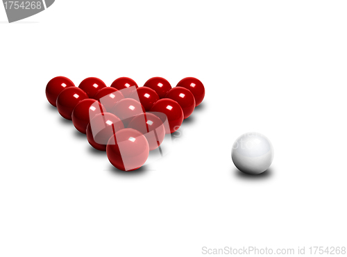 Image of Red snooker balls