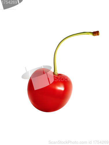 Image of cherry isolated on a white background