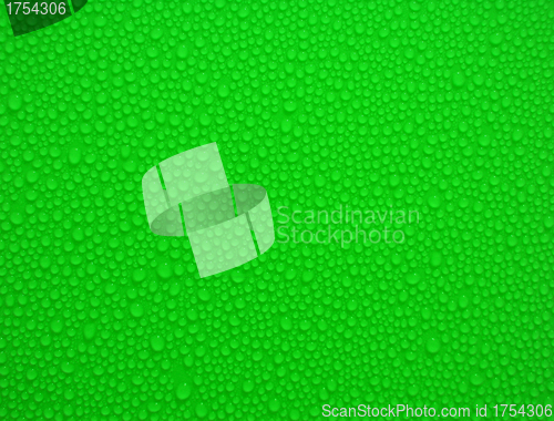 Image of water-drops on green