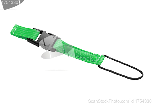 Image of Green bag Leash Isolated on White