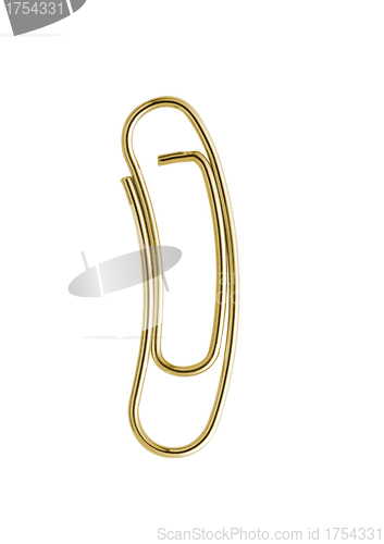 Image of paper clip isolated on white