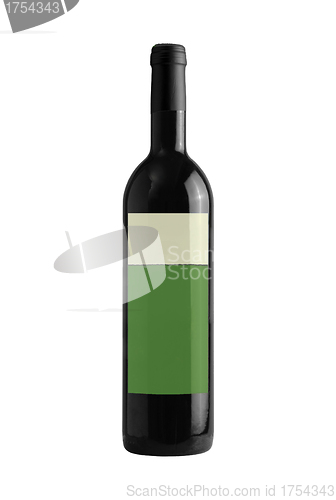 Image of wine bottle isolated on a white background
