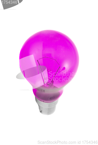 Image of Photo of light bulb on white background