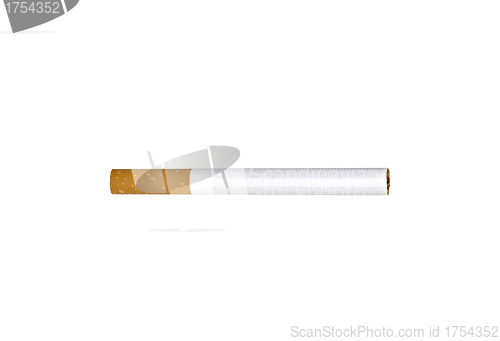Image of A single unlit cigarette isolated
