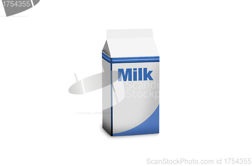 Image of milk pocket isolated on white