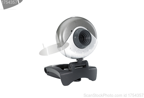 Image of Web camera close-up isolated on a white background