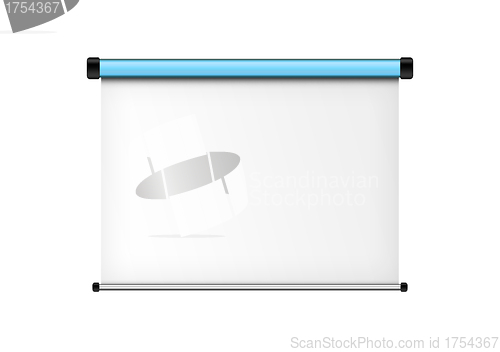 Image of Projector screen isolated on white background.