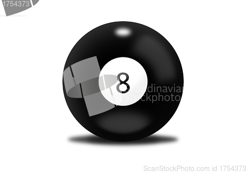 Image of Black billiard ball number eight