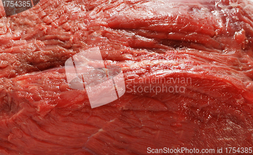 Image of A close-up view of four rump steaks on a white background.