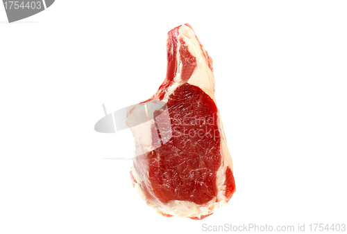 Image of Red and Tasty Steak isolated on white background