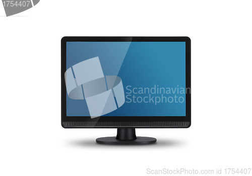 Image of Modern widescreen lcd tv monitor