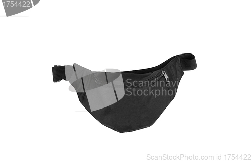 Image of Small black bag isolated on white background.