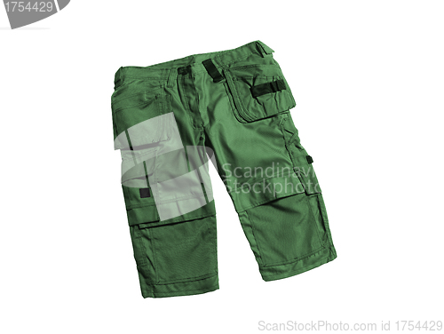 Image of green shorts isolated